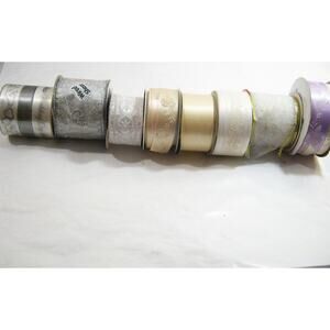 8 Rolls New Used Satin Organza Floral Gift Wrap Crafting Sewing Ribbon